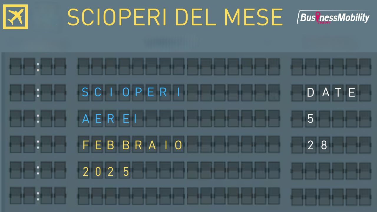 scioperi aerei febbraio 2025