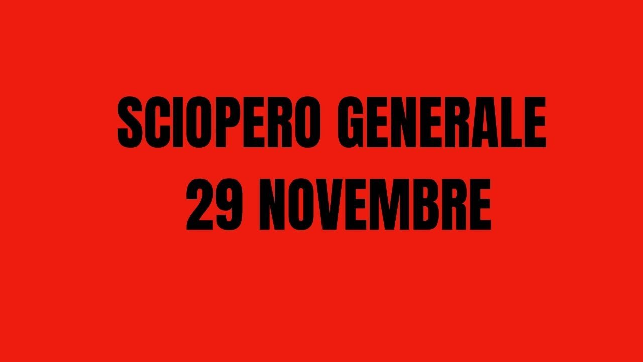 sciopero 29 novembre